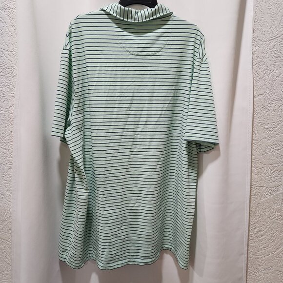 Men's Fairlane Golf Green stripe polo shirt - Picture 5 of 5